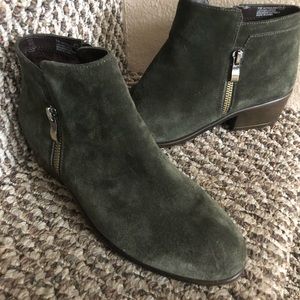 Suede ankle booties